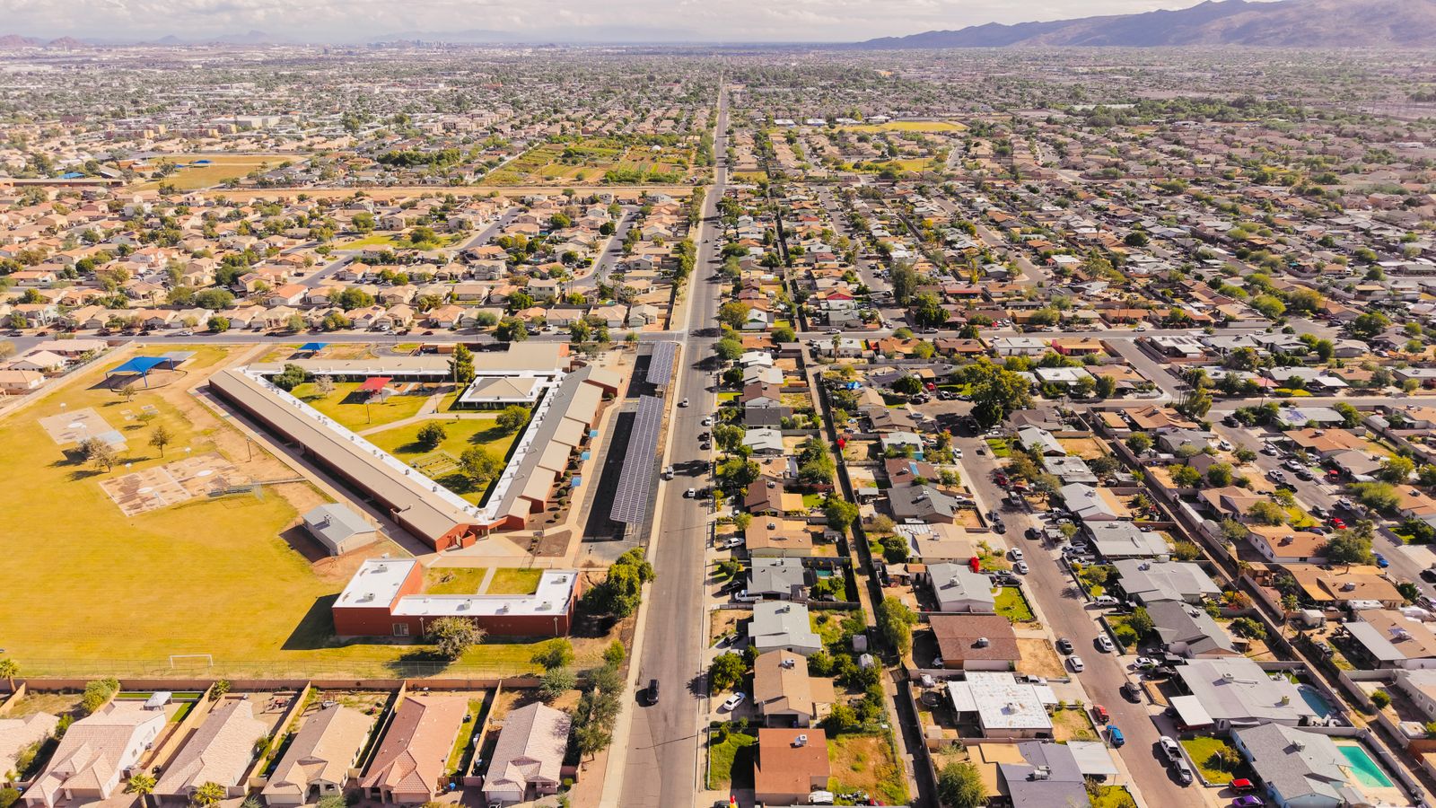 Aerial view of Scottsdale neighborhoods